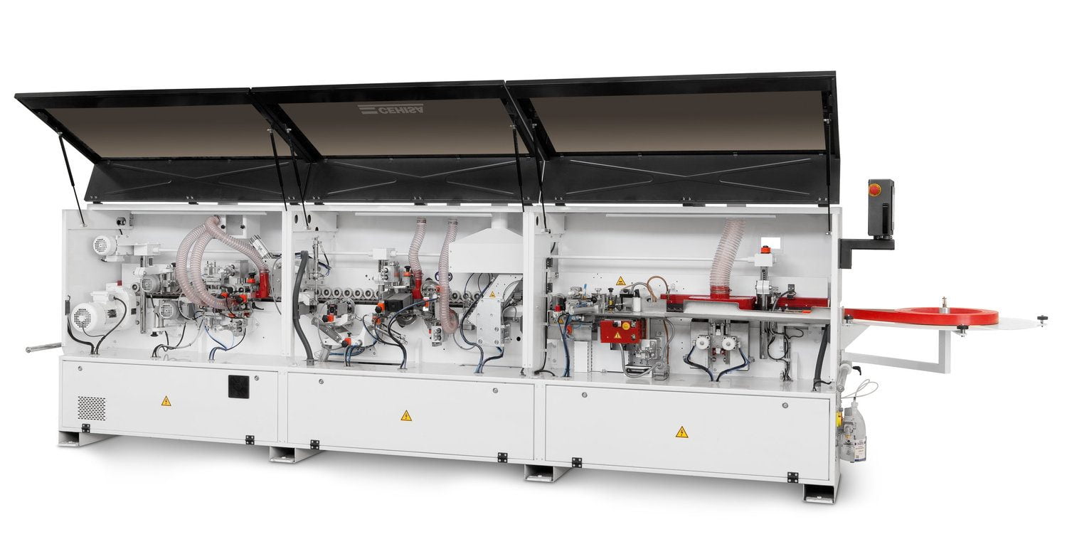Open case shot of the Cehisa Model PRO 12 Industry Line Edgebander