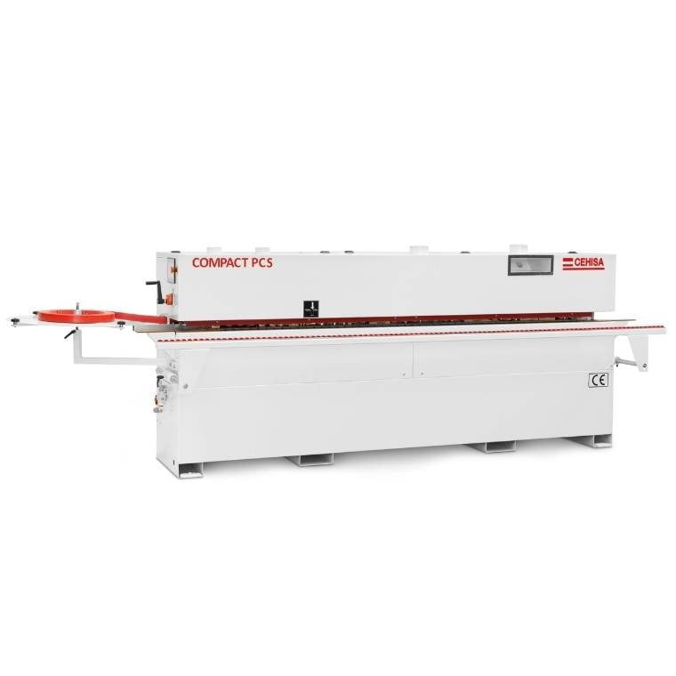 Back shot of the Cehisa Model Compact PCS Edgebander with Pre-Milling, Corner Rounding edgebander.